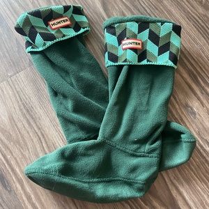 Hunter Tall Boot Socks - Green checkered